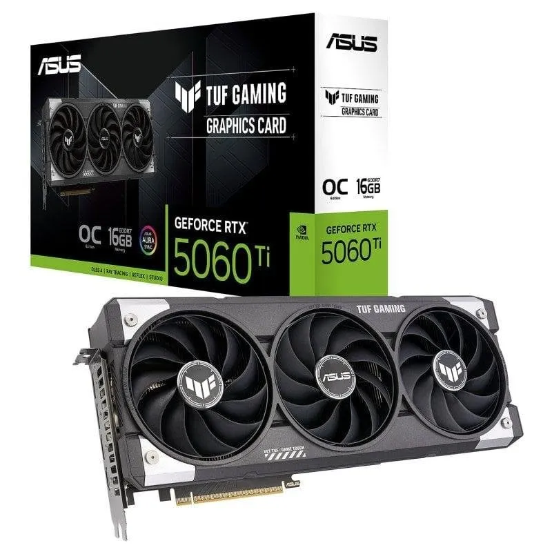Scheda Grafica ASUS TUF GAMING GeForce RTX 5060 Ti OC 16GB GDDR7 Reflex 2 RTX AI DLSS4