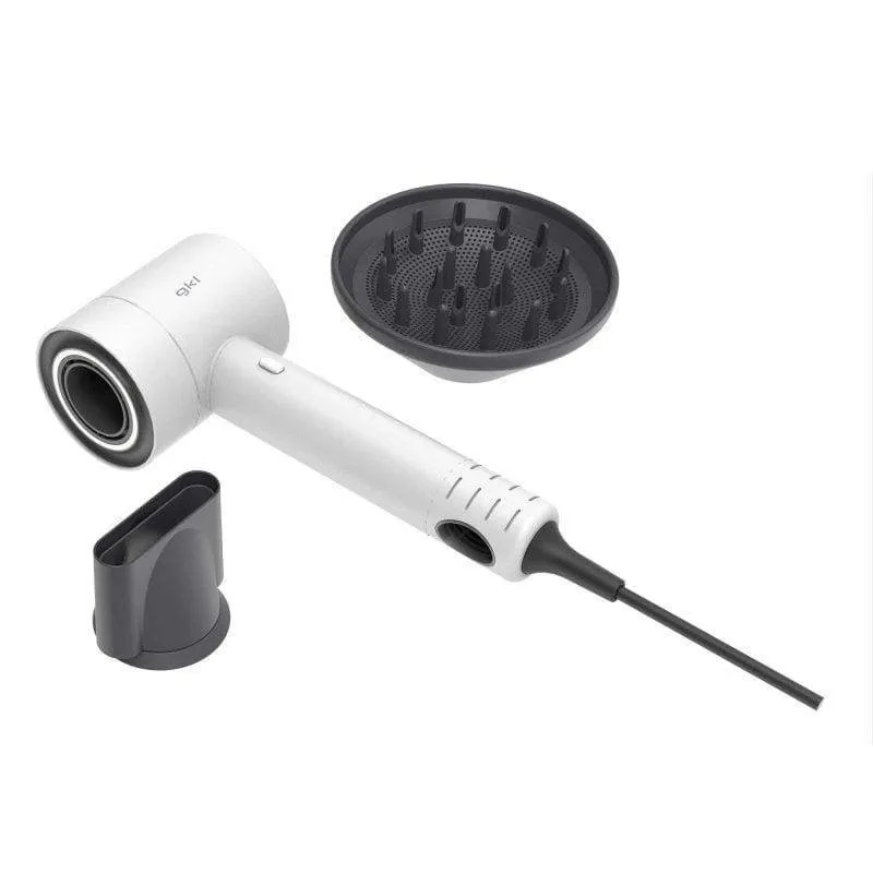Phon Ionico Professionale Grunkel Pearl Sense 1600W 4 Temperature 3 Velocità Bianco