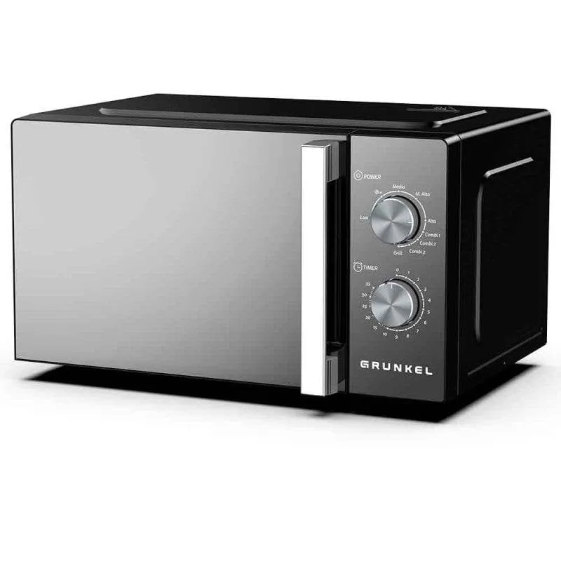 Microonde Grunkel MWG-20ESPEJO 20L 700W con Grill 800W Nero Specchio