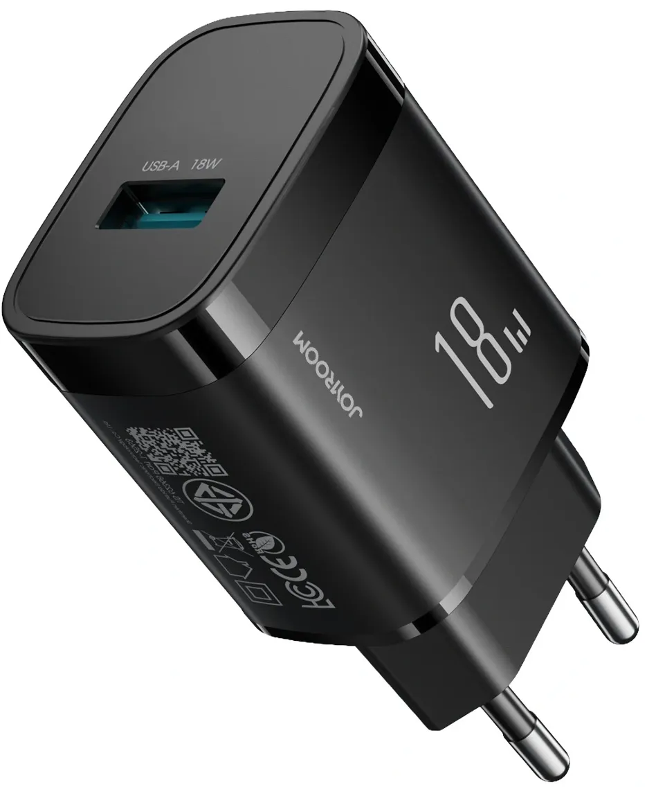 Caricatore da rete Joyroom JR-TF4, 18W, 3A, 1 x USB-A, Nero