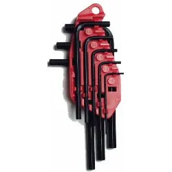 Set chiavi maschio esagonale piegate per brugole 8 pz Nero 069251
