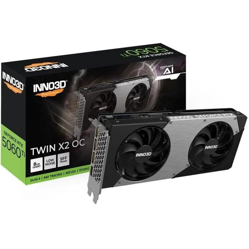 Scheda Grafica Inno3D GeForce RTX 5060 Ti TWIN X2 8GB GDDR7 Reflex 2 RTX AI DLSS4