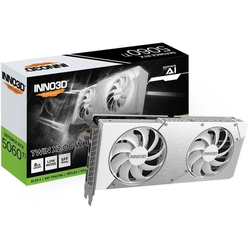 Scheda Grafica Inno3D GeForce RTX 5060 Ti TWIN X2 OC 8GB GDDR7 Reflex 2 RTX AI DLSS4