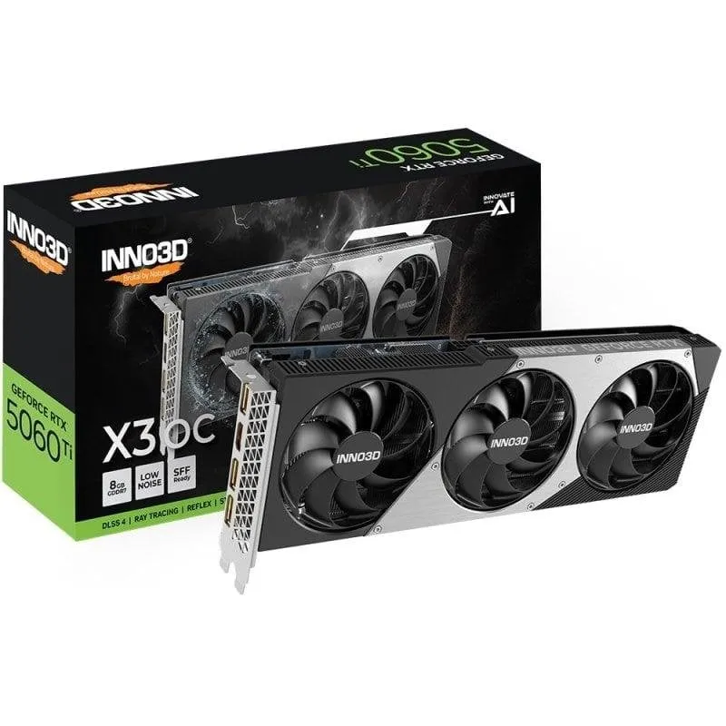 Scheda Grafica Inno3D GeForce RTX 5060 Ti X3 OC 8GB GDDR7 Reflex 2 RTX AI DLSS4