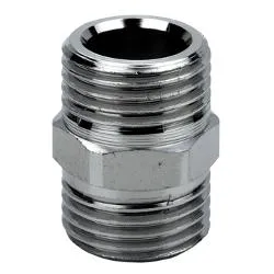 Raccordo idraulico nipplo doppio ( 1/2"M ) Cromo N0331B