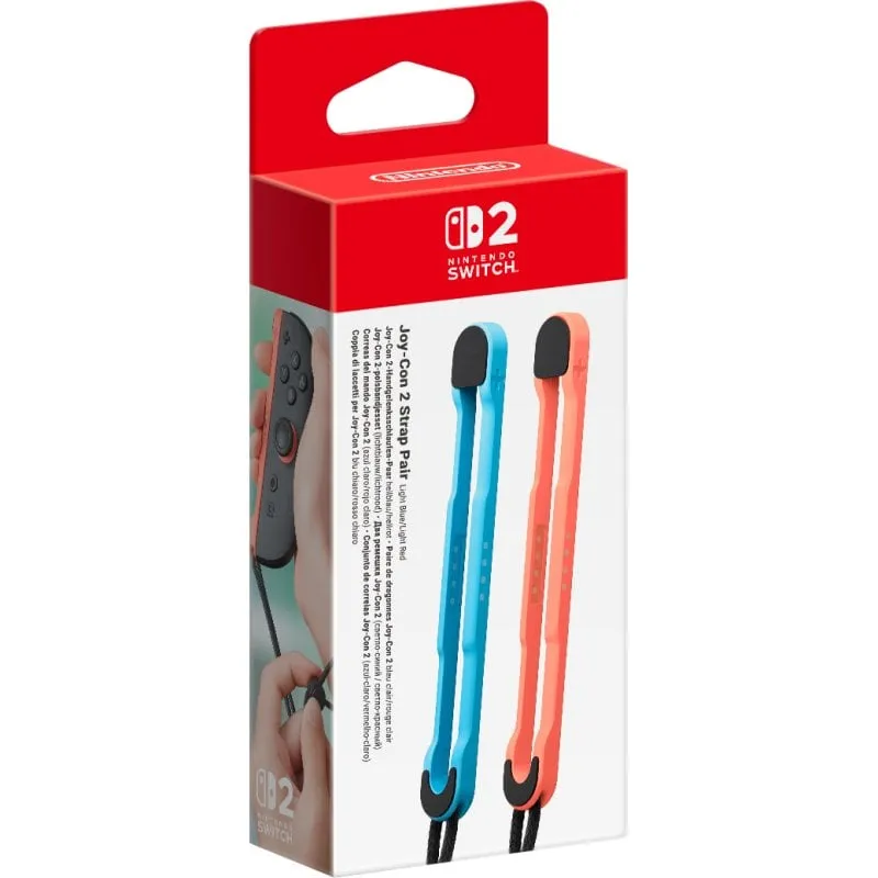 Coppia di cinturini per Nintendo Joy-Con azzurro/rosso chiaro per Nintendo Switch 2
