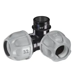 Raccordo a gomito con attaco F per tubo polietilene ( 1" ) RAINJET 90426