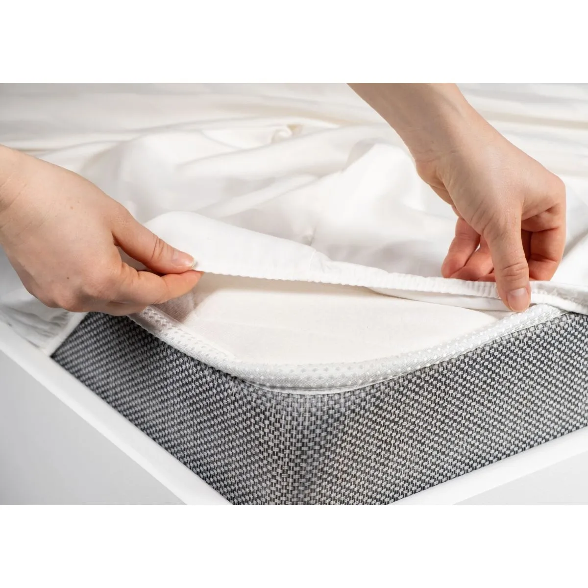 GRANA HOME Lenzuolo con angoli GRANA 100% cotone; 120x200 cm (LxL); bianco