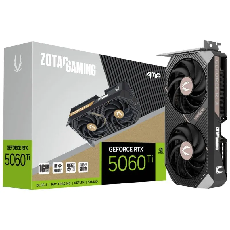 Scheda grafica ZOTAC GAMING GeForce RTX 5060 Ti AMP 16 GB GDDR7 Reflex 2 RTX AI DLSS4