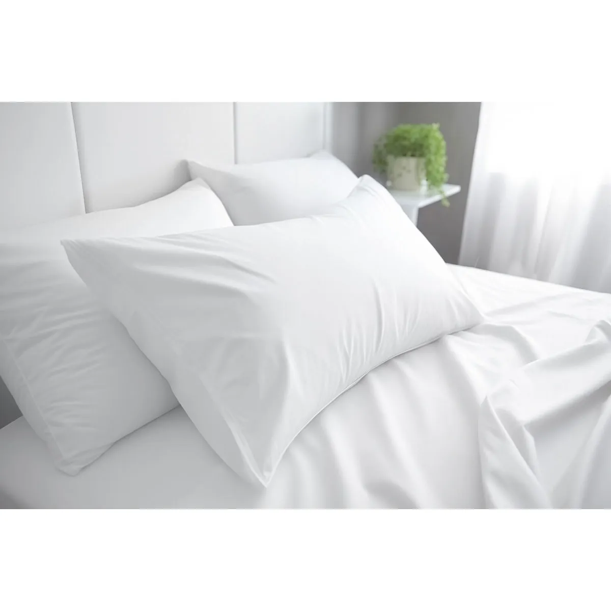 2x GRANA HOME Federe GRANA in 100% cotone; 80x80 cm (LxL), 80x80 cm (LxL); bianco; 2 pz. / Pacco
