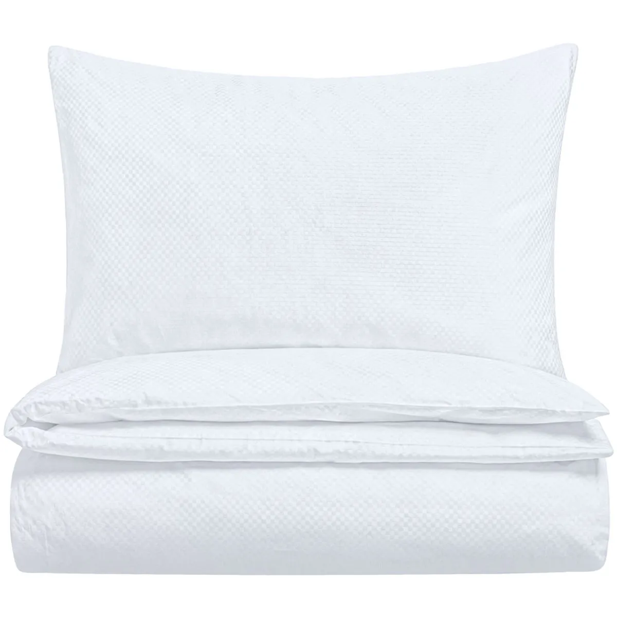 ERWIN M. Set copripiumino e federa Padaro; 135x200 cm (LxL), 80x80 cm (LxL); bianco