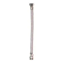 Attacchino idraulico flessibile (12x400mm) (1/2"MF) Inox 011596