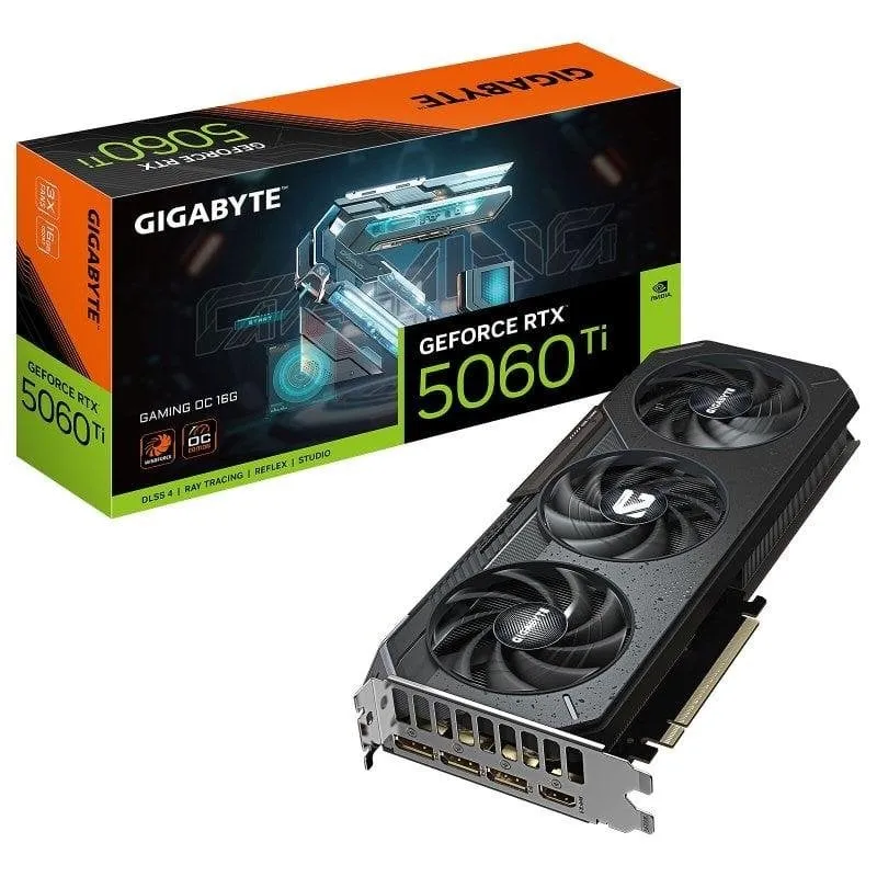 Scheda Grafica Gigabyte GeForce RTX 5060 Ti GAMING OC 16GB GDDR7 Reflex 2 RTX AI DLSS4