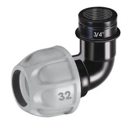 Raccordo a gomito filettato F per tubo polietilene ( 1" ) RAINJET 90273