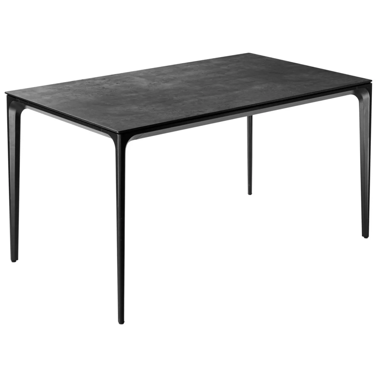 VEGA Tavolo da esterno Linero rettangolare; 138x80x72 cm (LxLxH); Piano tavolo cemento, struttura nero; rettangolare