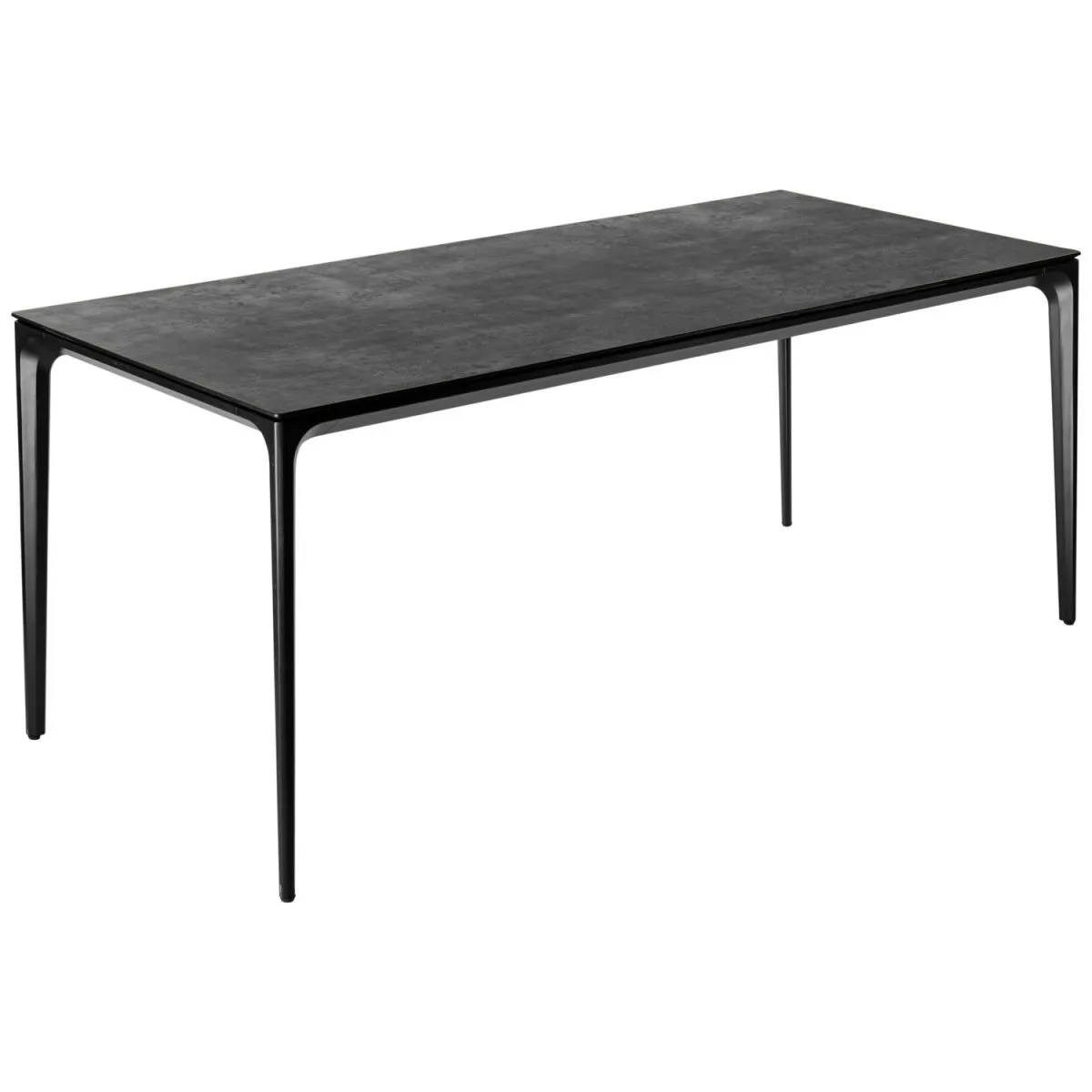 VEGA Tavolo da esterno Linero rettangolare; 180x80x72 cm (LxLxH); Piano tavolo cemento, struttura nero; rettangolare
