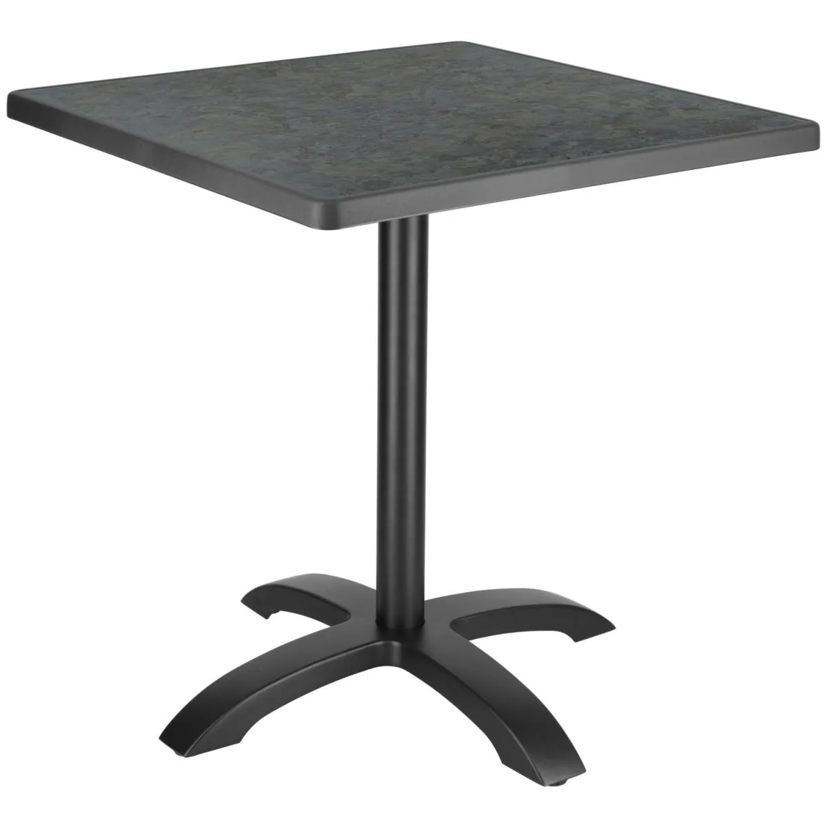 PULSIVA Tavolo da esterno Sevelit quadrato; 70x70x73.6 cm (LxLxH); Piano tavolo antracite, struttura nero; quadrata