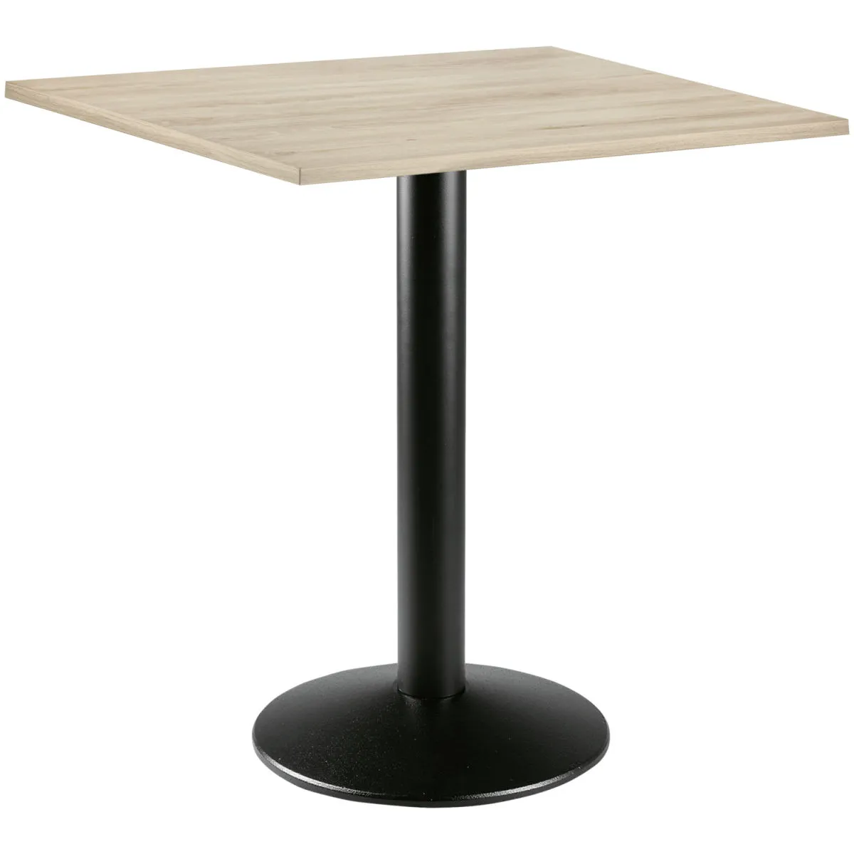 PULSIVA Tavolo Solona quadrato; 68x68x73.9 cm (LxLxH); Piano tavolo faggio, struttura nero; quadrata
