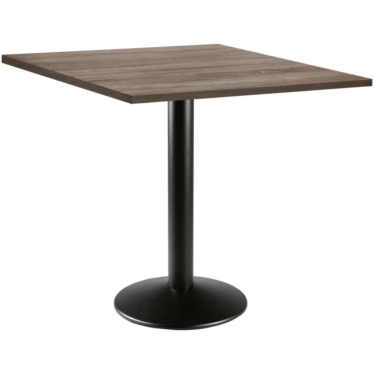 PULSIVA Tavolo Solona quadrato; 68x68x73.9 cm (LxLxH); Piano tavolo quercia, struttura nero; quadrata