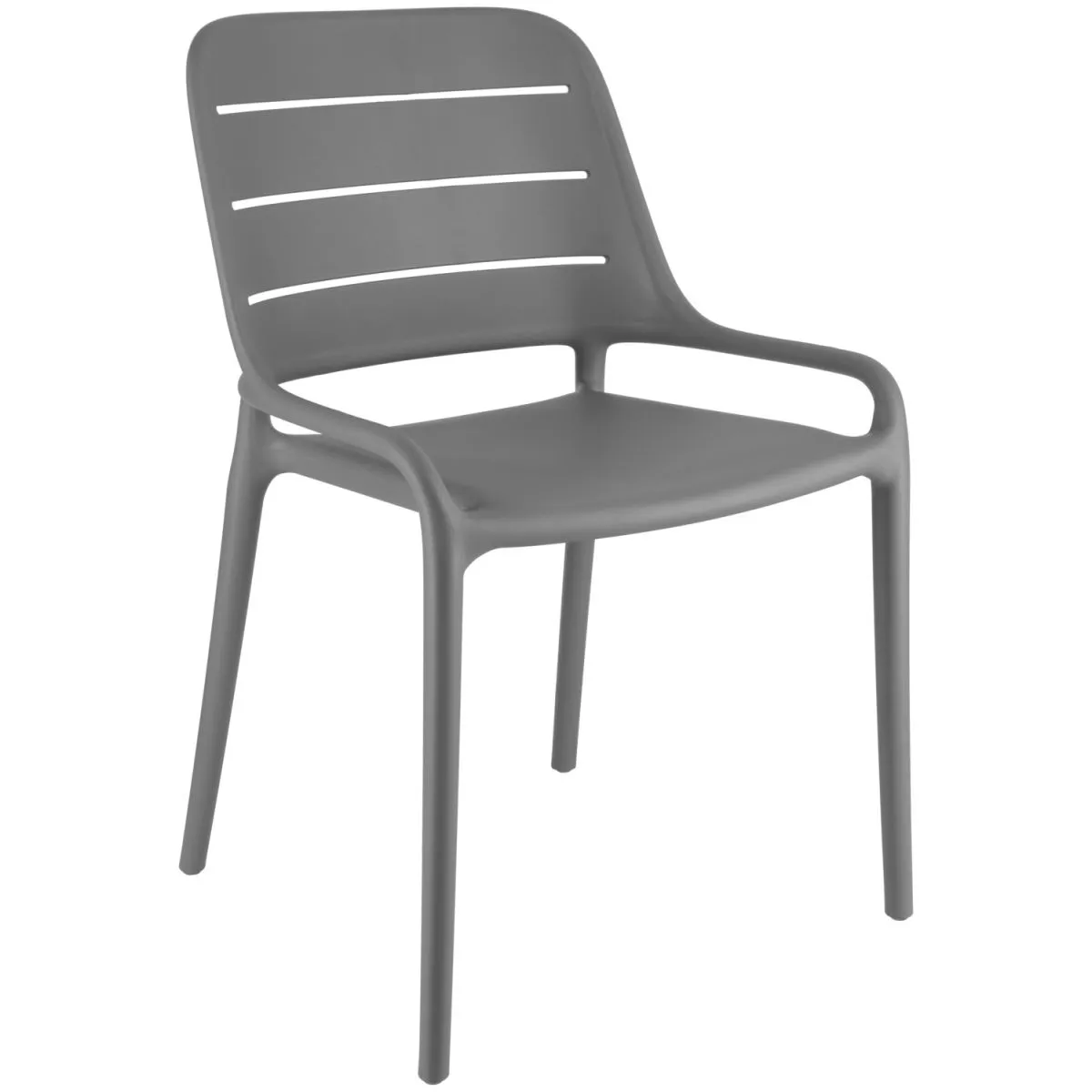 4x PULSIVA Sedia in plastica Rylon; 52x51.5x82.5 cm (LxPxH); antracite; 4 pz. / Pacco