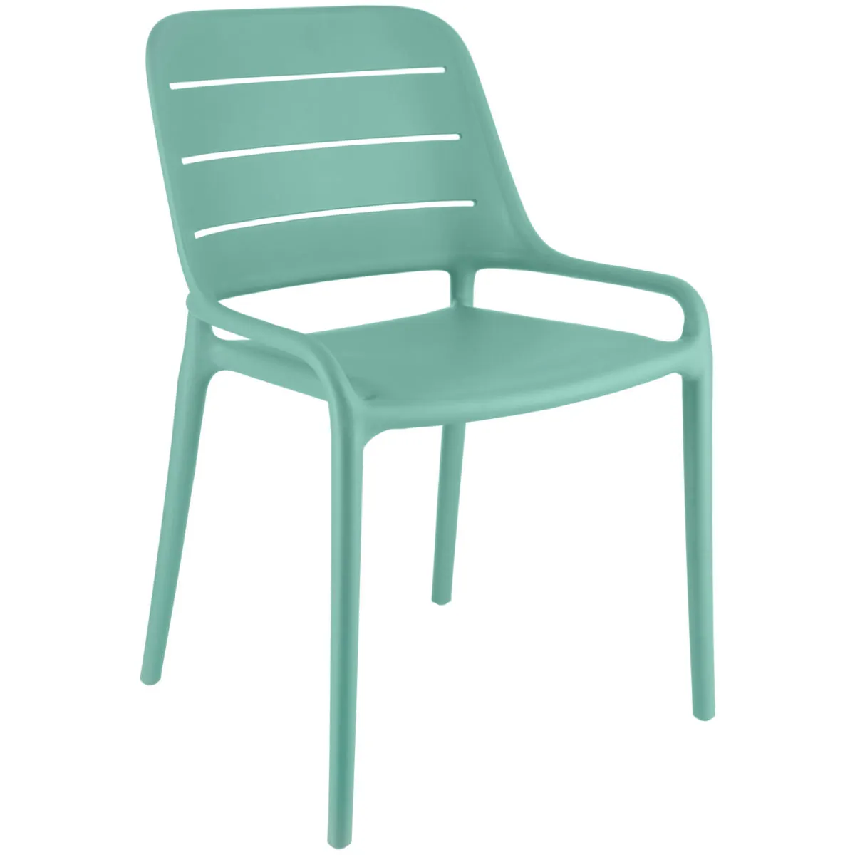 4x PULSIVA Sedia in plastica Rylon; 52x51.5x82.5 cm (LxPxH); blu; 4 pz. / Pacco
