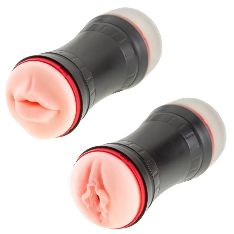 Hugbox Masturbatore maschile 2 in 1 Delay Trainer Taglia L Colore della pelle