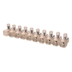Set morsetti elettrici 10 pz unipolari isolati per cavi 6 mmq Trasparente PP0192