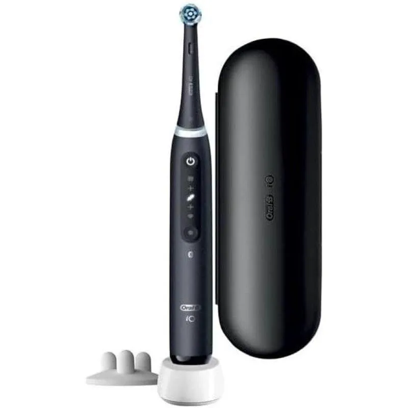 Spazzolino Elettrico Oscillante Oral-B iO 5 Nero 5 Modalita Sensore Pressione Timer Custodia