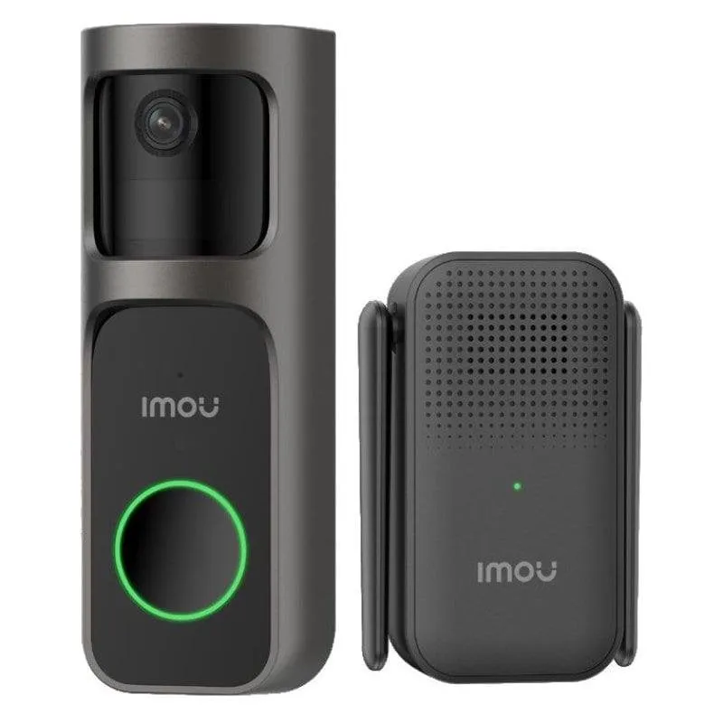 Kit Campanello Imou Doorbell 2S Nero 2K QHD Batteria 5000mAh Visione Notturna