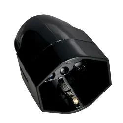 Presa elettrica 2P+T 16A (pluristd italiano e tedesco) per cavo assiale Nero PP0418 1R