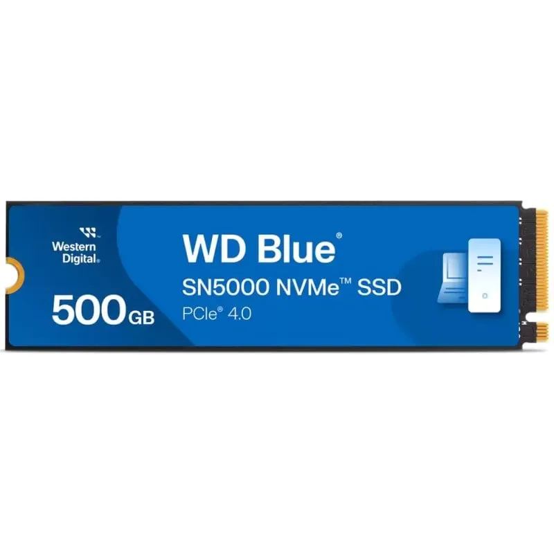 WD Blue SN5000 SSD da 500 GB, 5000 MB/s, M.2 PCIe 4.0 NVMe Gen4