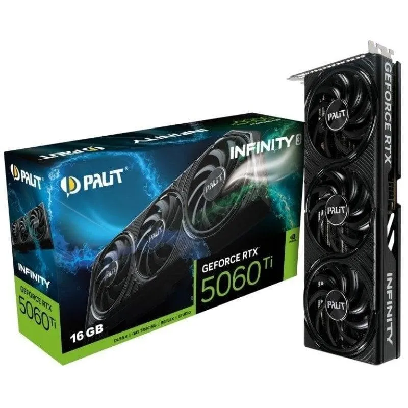 Scheda Grafica Palit GeForce RTX 5060 Ti Infinity 3 16GB GDDR7 Reflex 2 RTX AI DLSS4