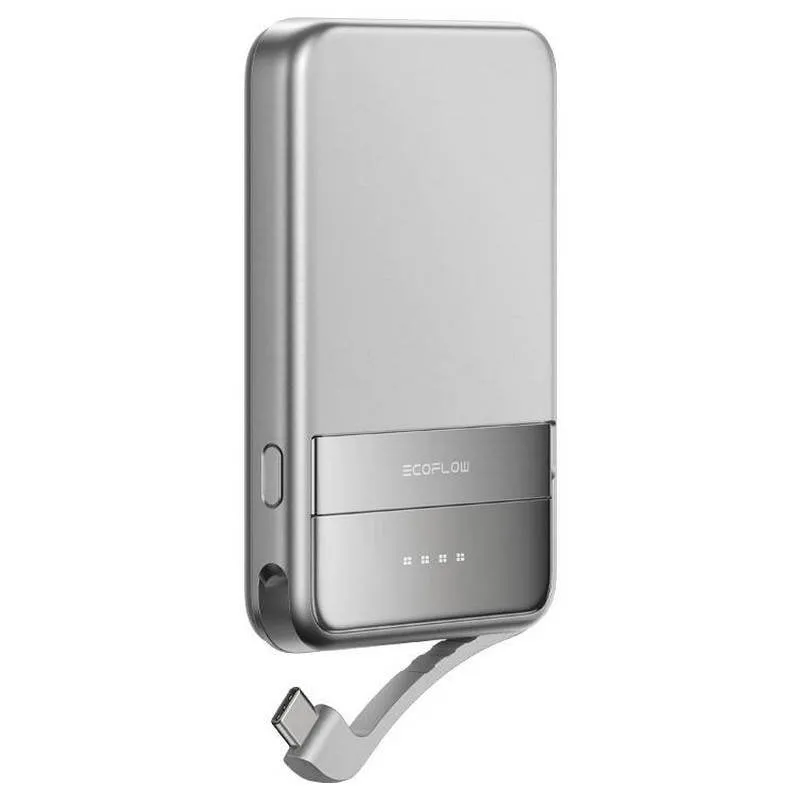 Powerbank magnetico EcoFlow RAPID 5000mAh PD3.0 30W/Qi2 15W USB-C argento