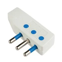 Spina elettrica 2P+T 16A (std italiano) per cavo laterale Bianco PP0414