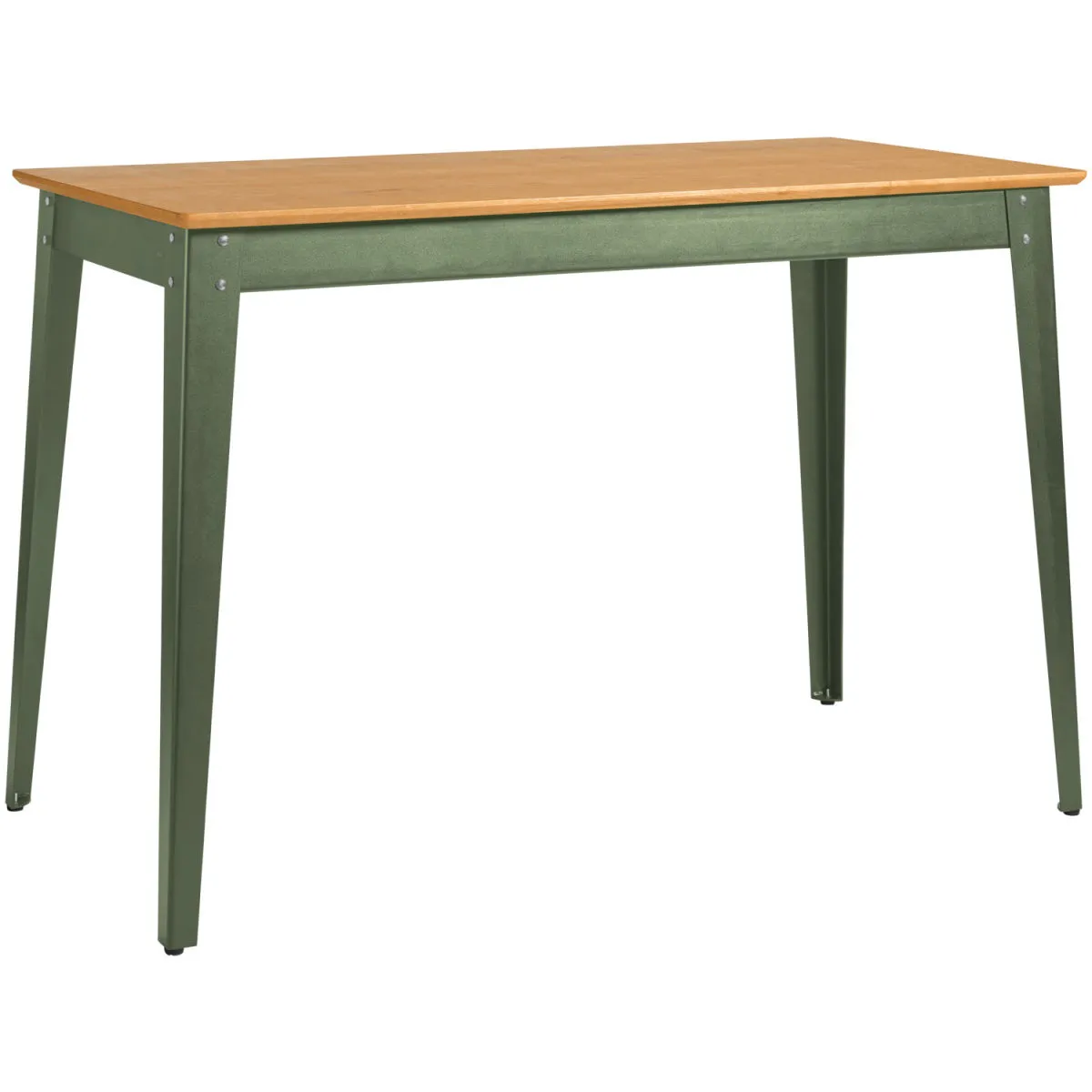 VEGA Tavolo alto Acerios; 160x80x108.5 cm (LxLxH); Piano tavolo quercia selvatica, struttura verde oliva; rettangolare