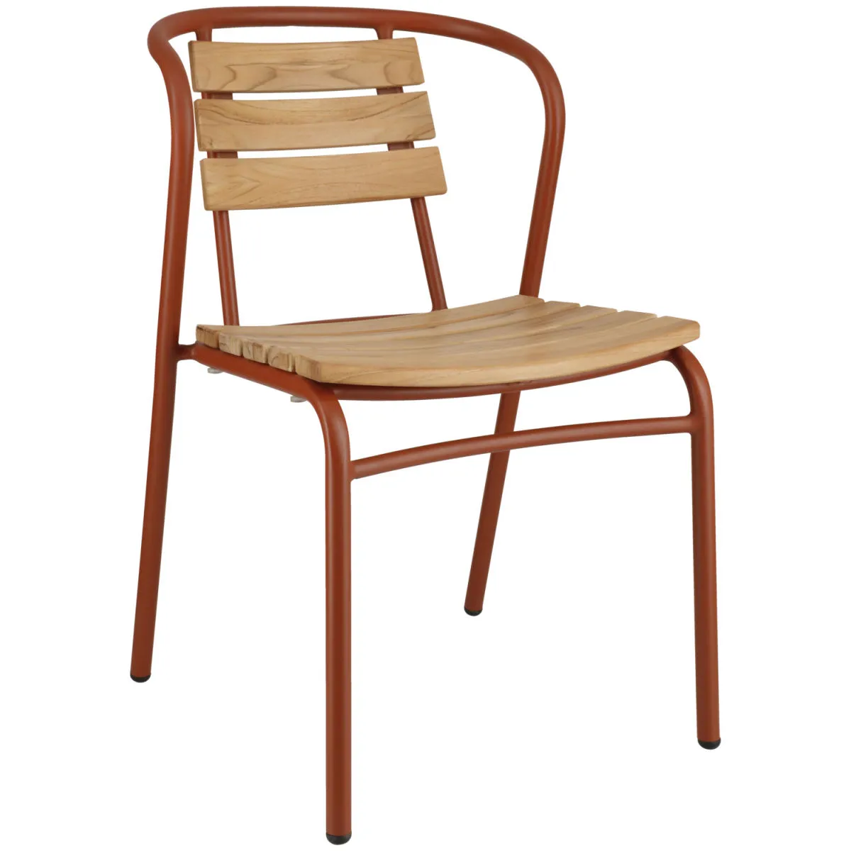 2x VEGA Sedia in teak da esterno Zolia; 51x50x82 cm (LxPxH); seduta marrone, struttura marrone ruggine; 2 pz. / Pacco