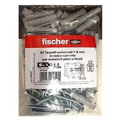 Set tasselli plastica con vite (8mm) Kit 50 ( 50 pz) 536930