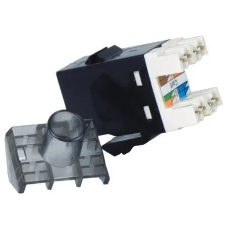 Connettore Phasak SD 3018 RJ45 Cat.6 UTP Keystone doppio nero
