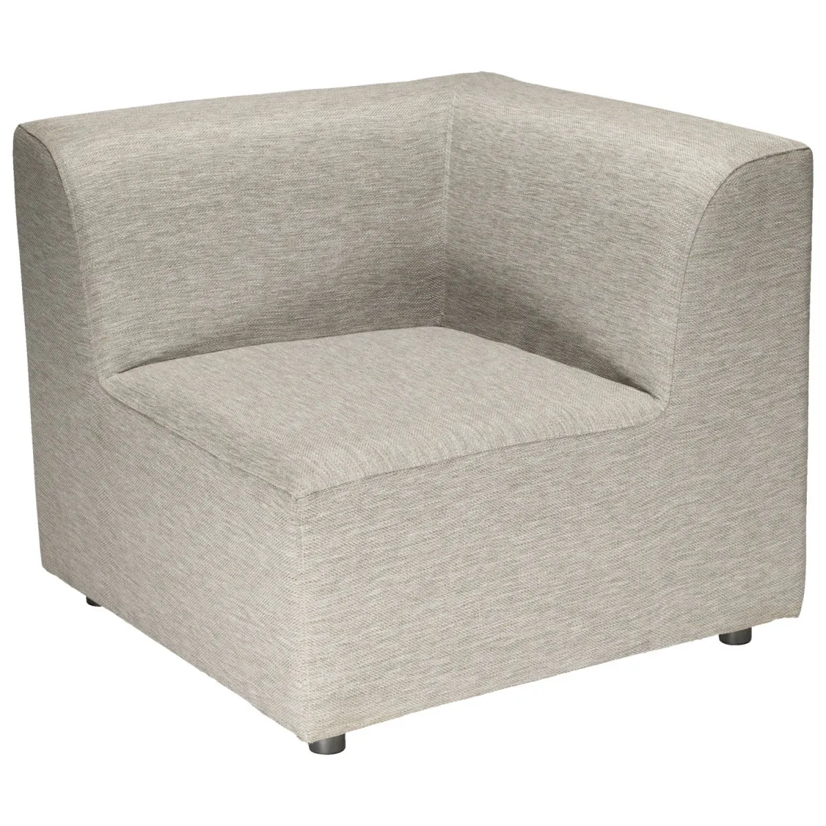 VEGA Divano modulare da esterno Modesco elemento ad angolo; 85x85x76 cm (LxPxH); seduta beige, struttura beige