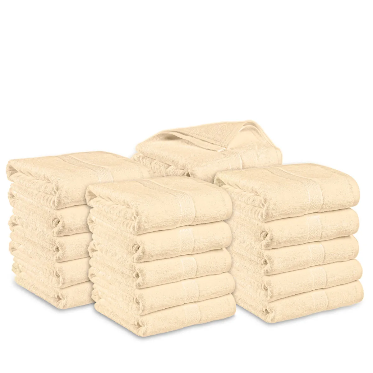 20x PULSIVA Confezione risparmio telo doccia Marte colorato; 70x140 cm (LxL); giallo; 20 pz. / Pacco