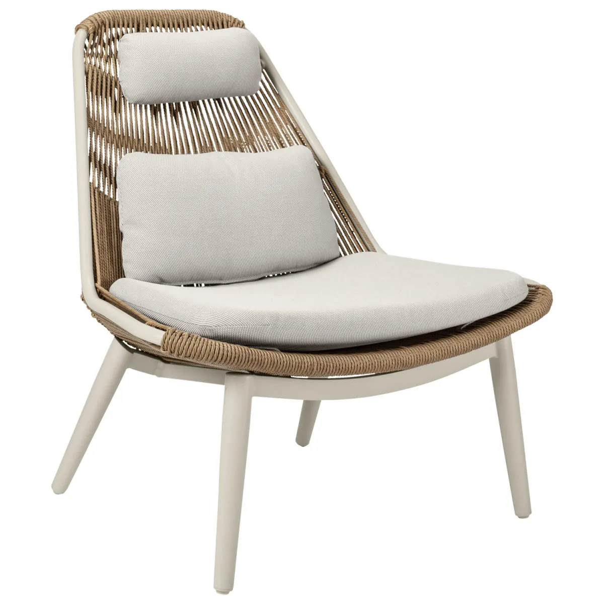 VEGA Poltrona da esterno Ondaro; 93x85x99.5 cm (LxPxH); seduta beige, struttura beige