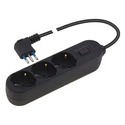 Multipresa tavolo con interruttore sicurezza 3P 10/16A Nero PP2513 2