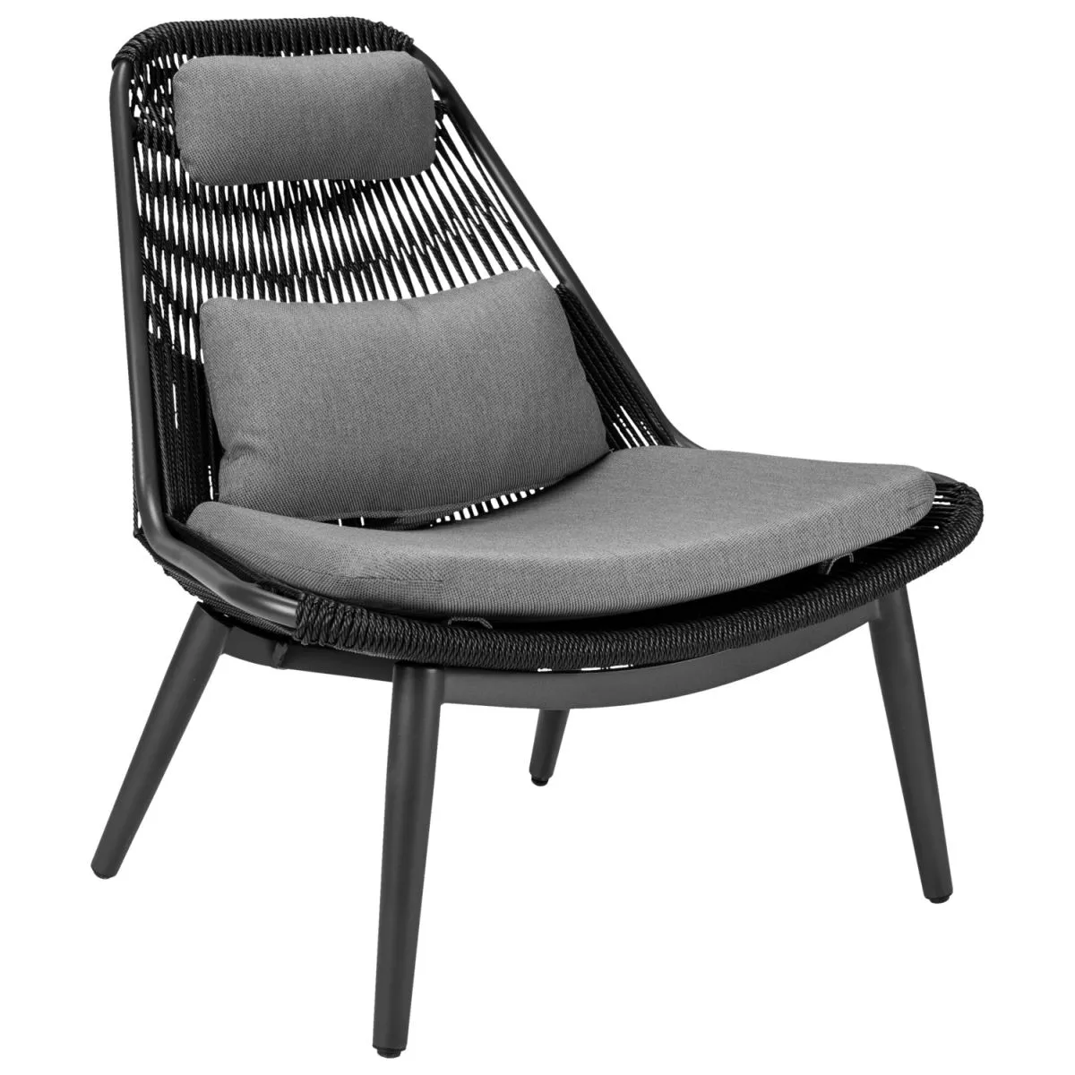 VEGA Poltrona da esterno Ondaro; 93x85x99.5 cm (LxPxH); seduta antracite, struttura antracite