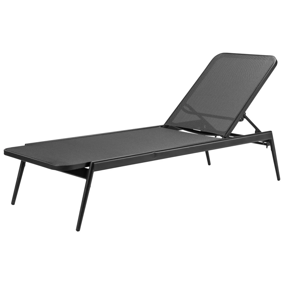VEGA Lettino prendisole Solaro; 192.5x65.5x35 cm (LxLxH); seduta antracite, struttura antracite