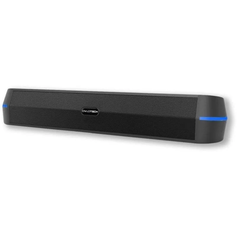 Barra di Suono Owlotech DeskSound 2.0 20W Bluetooth USB AUX-In RGB Nera