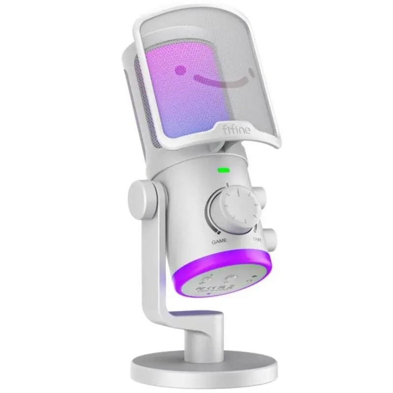 Microfono Fifine AmpliGame AM6 USB-C cardioide RGB con filtro antipop