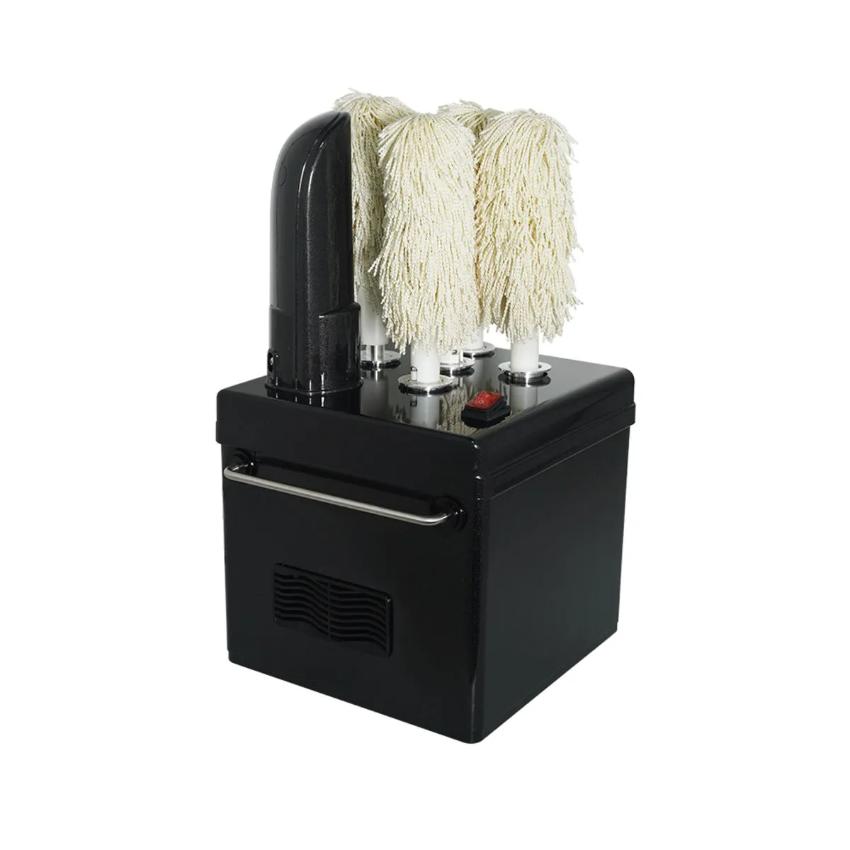 Stalgast Macchina per lucidare il vetro, 5 rulli, 1,2 kW, 230 V, plastica; 31x51x31 cm (LxHxP); nero