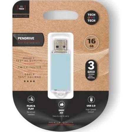 Tech One Tech Basic Chiavetta USB 2.0 16 GB Blu cielo