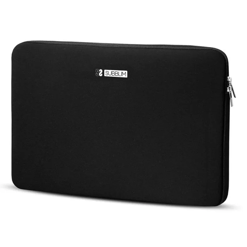 Custodia universale imbottita per laptop da 15" Subblim Skin in neoprene nero sottile