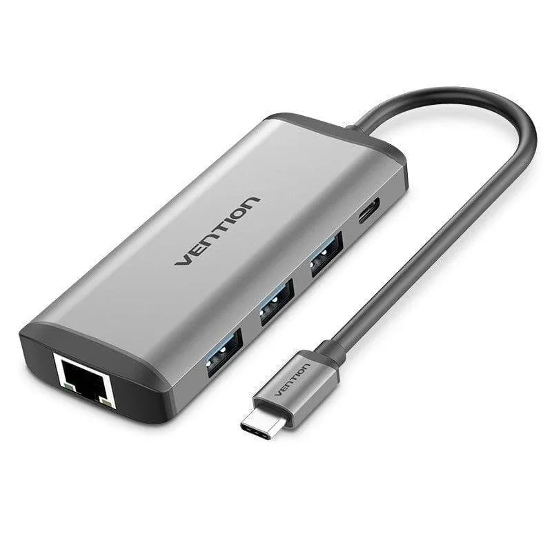 Hub Vention 8-in-1 HDMI 4K USB 3.0 RJ45 PD 87W